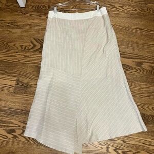 Long linen asymmetrical skirt, size 12